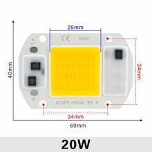Load image into Gallery viewer, LED COB Chip 10W 20W 30W 50W 220V Smart IC No Need Driver 3W 5W 7W 9W LED Bulb Lamp for Flood Light Spotlight Diy Lighting